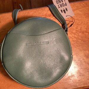 Portland Leather small green crossbody bag